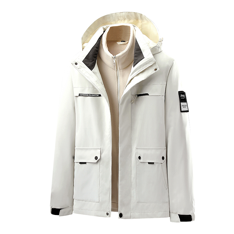 Jeep 3-in-1 Detachable Waterproof Windproof Outdoor Hiking Jacket JP8666F043