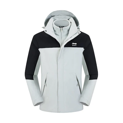 Jeep 3-in-1 Hooded Outdoor Jacket - Waterproof, Anti-Stain, Durable Unisex Style EJP0805F074