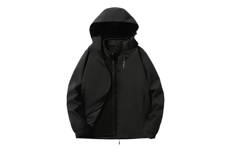 Jeep 3-in-1 Hooded Outdoor Utility Jacket Black Unisex JEEP-8181