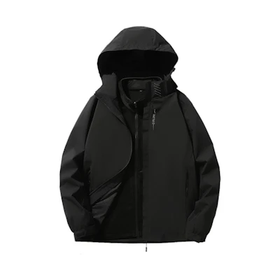 Jeep 3-in-1 Hooded Outdoor Utility Jacket Black Unisex JEEP-8181