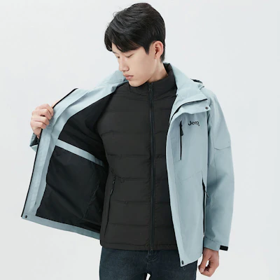 Jeep三合一夹克, 休闲户外可拆内胆, 标志设计 P834MWD620 23