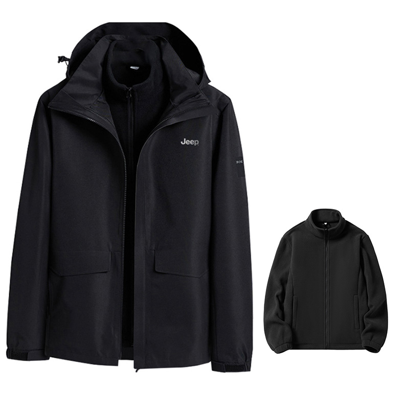 Jeep 3-in-1 Outdoor Jacket Windproof Water-Resistant Fleece Liner Unisex P834MWF129