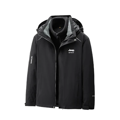 Jeep 3-in-1 Water-Resistant Hooded Jacket Unisex - Casual, Durable, Wrinkle-Resistant EJP1855F032