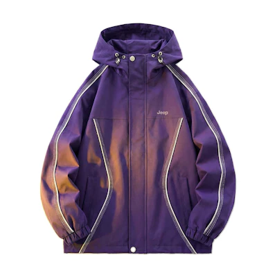 Jeep 3-in-1 Water-Resistant Windproof Hooded Jacket with Letter Print Unisex P843MWJ310