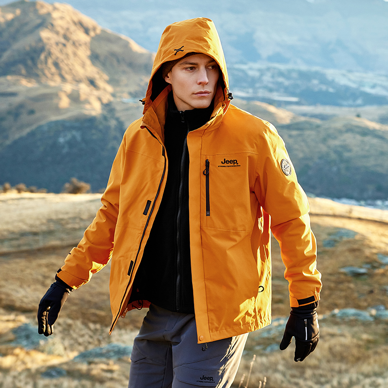 Sizing Jeep三合一防水防风可拆卸连帽夹克男女通用款 J432094084