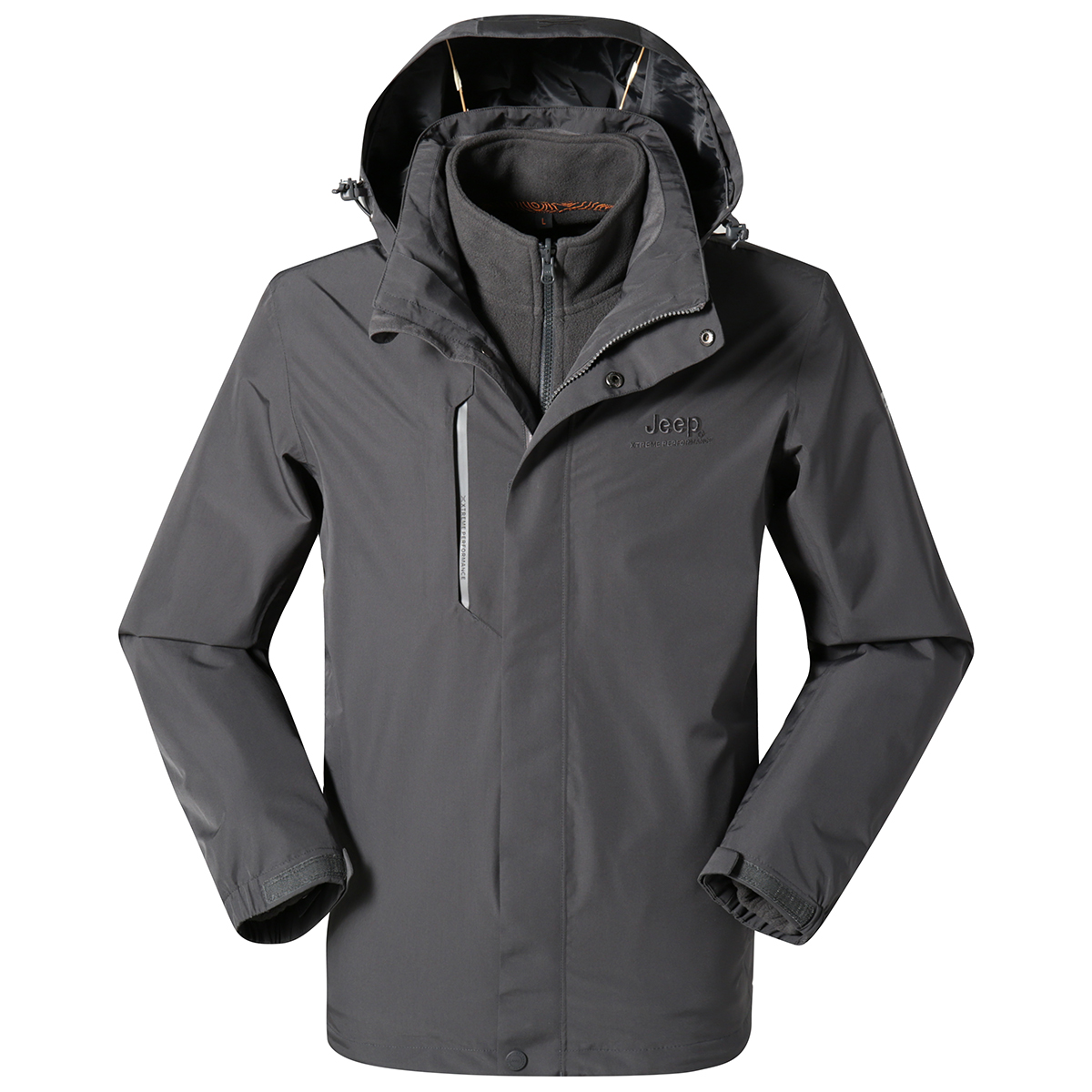 Jeep 3-in-1 Waterproof Windproof Fleece Outdoor Jacket for Men & Women J842094069XP