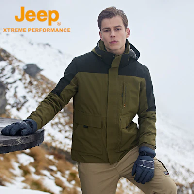 Jeep 三合一户外防风防水连帽羽绒服 DWJ142094074 Details for Jeep 三合一户外防风防水连帽羽绒服 DWJ142094074