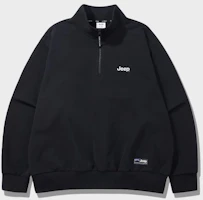 Buy Jeep【360g】M Logo 半拉鍊大學T恤 JR5TSU838BK