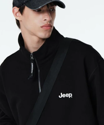 Jeep【360g】M Logo 半拉鍊大學T恤 JR5TSU838BK 5