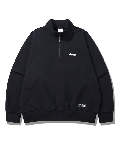 Cheap Jeep【360g】M Logo 半拉鍊大學T恤 JR5TSU838BK