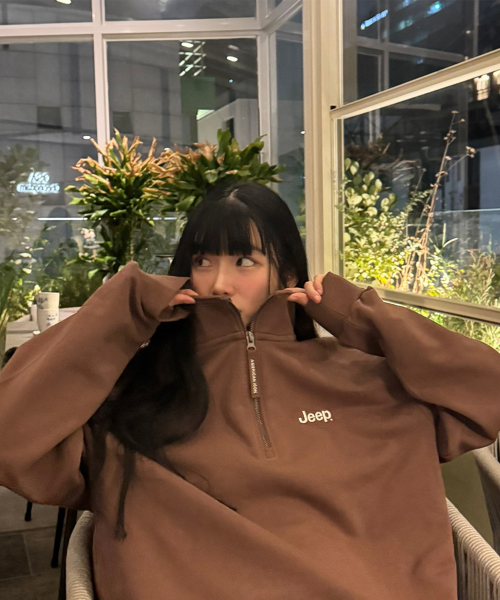 Jeep [360g] M-Logo Half-Zip Sweatshirt JR5TSU838BR
