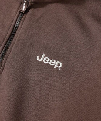 Jeep 360g Mロゴ ハーフジップスウェットシャツ JR5TSU838BR 3
