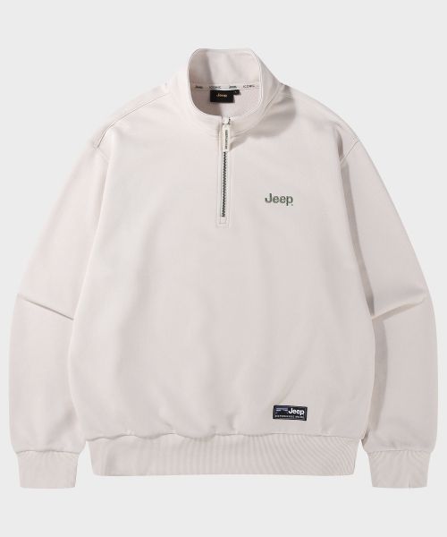 Lookbook Jeep [360g] M 標誌半拉鍊大學T JR5TSU838BT
