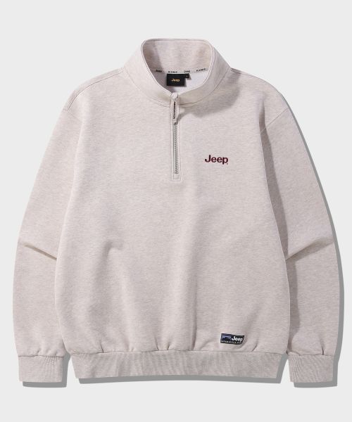 Cheap Jeep [360g] M Logo 半拉鍊大學T恤 JR5TSU838CE