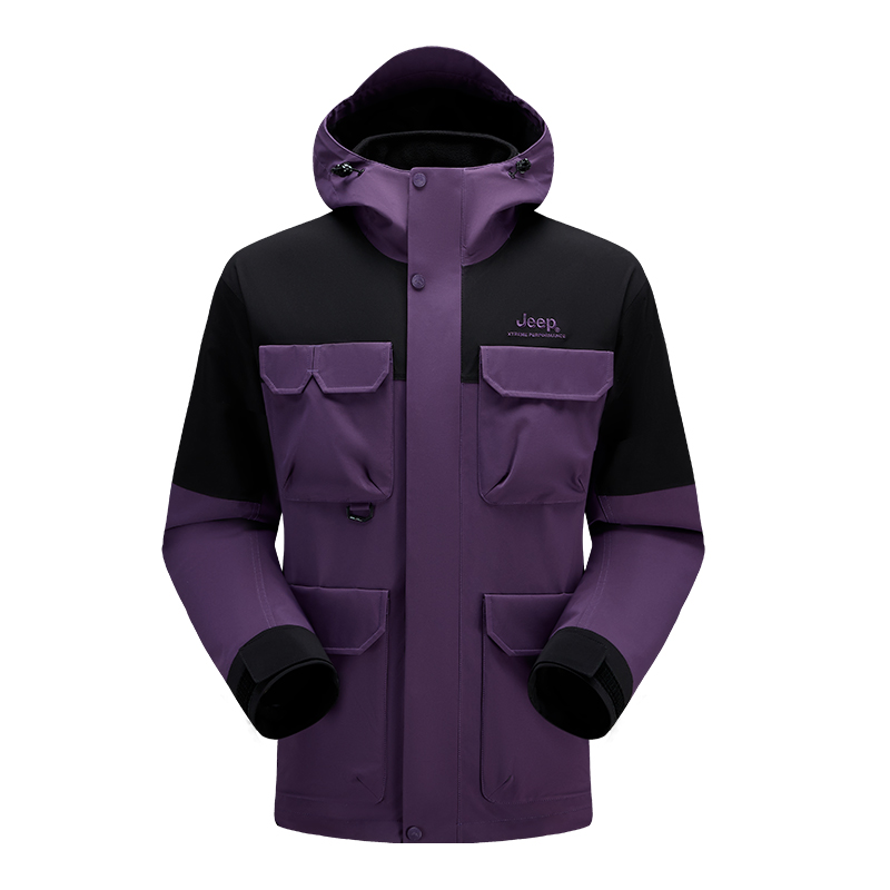 Jeep All-Weather Windproof Waterproof Breathable Fleece Hooded Jacket Unisex J432094086