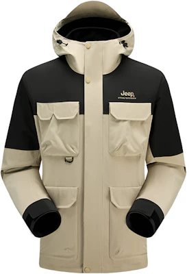Jeep全天气防风防水透气抓绒连帽夹克男女款 J432094086 Shop Jeep全天气防风防水透气抓绒连帽夹克男女款 J432094086