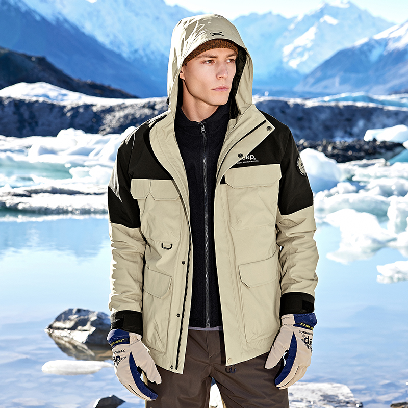 Details for Jeep全天气防风防水透气抓绒连帽夹克男女款 J432094086