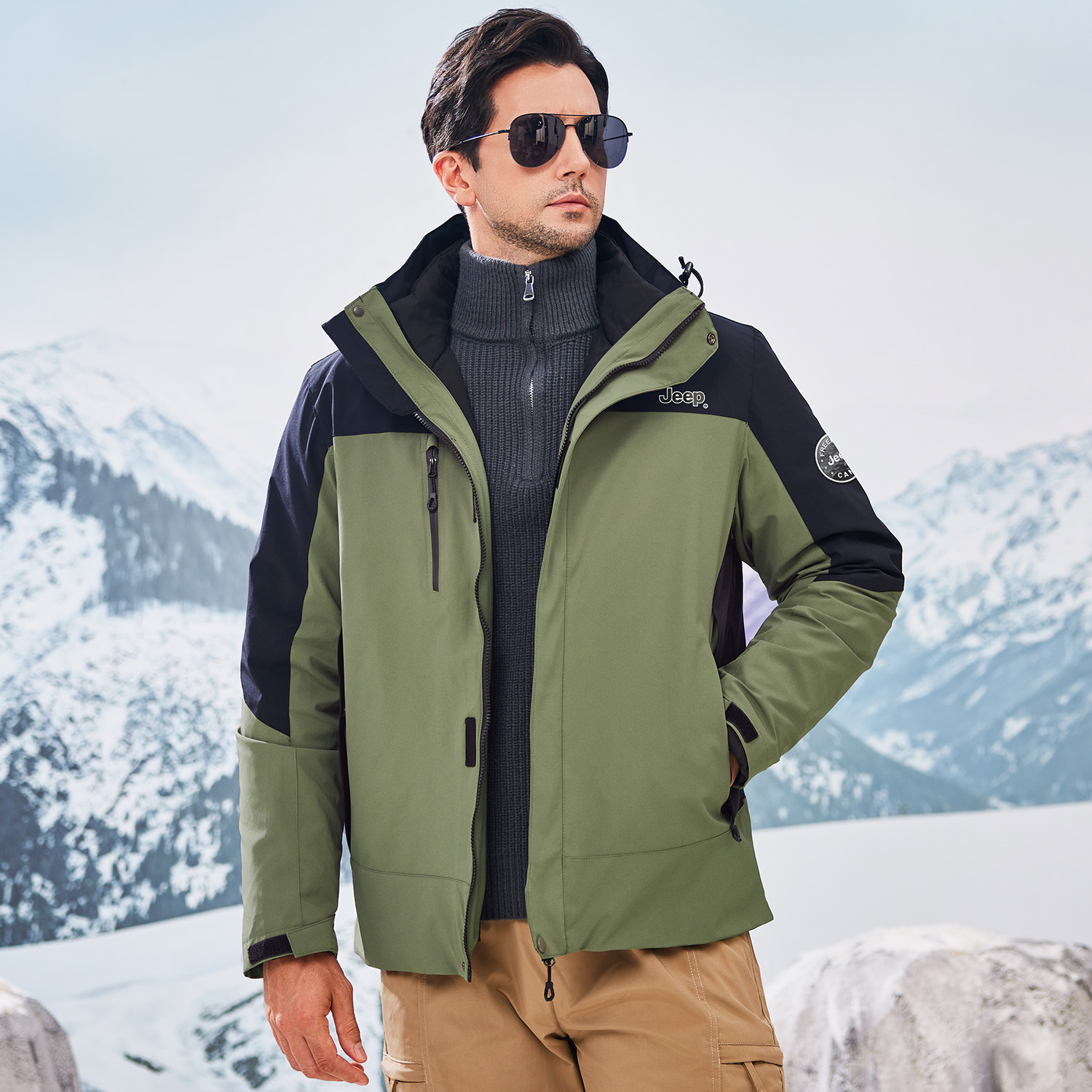 Details for Jeep Alpha系列SV户外徒步露营羽绒服男女通用防风保暖外套 P844MWD390-jd