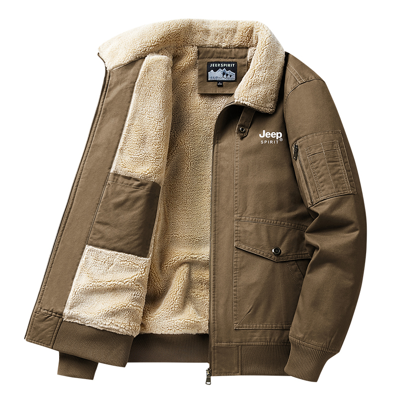 Jeep American Retro Workwear Style Light Thickened Jacket 24MB773JC0789