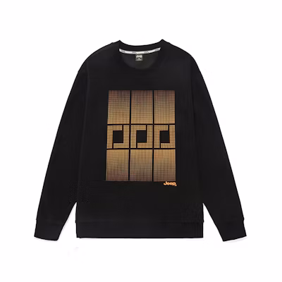 Jeep American Street Style Logo Print Oversized Long-Sleeve Sweatshirt - Men P743MKJ215-1