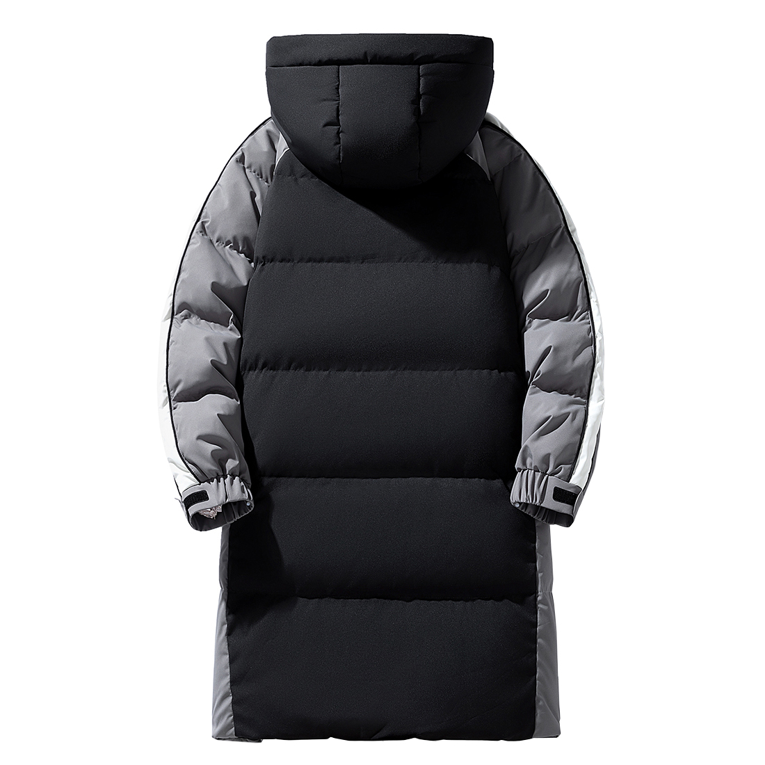 Lookbook Jeep装甲系列男女长款拼色连帽羽绒服冬季保暖 P74JMWD416