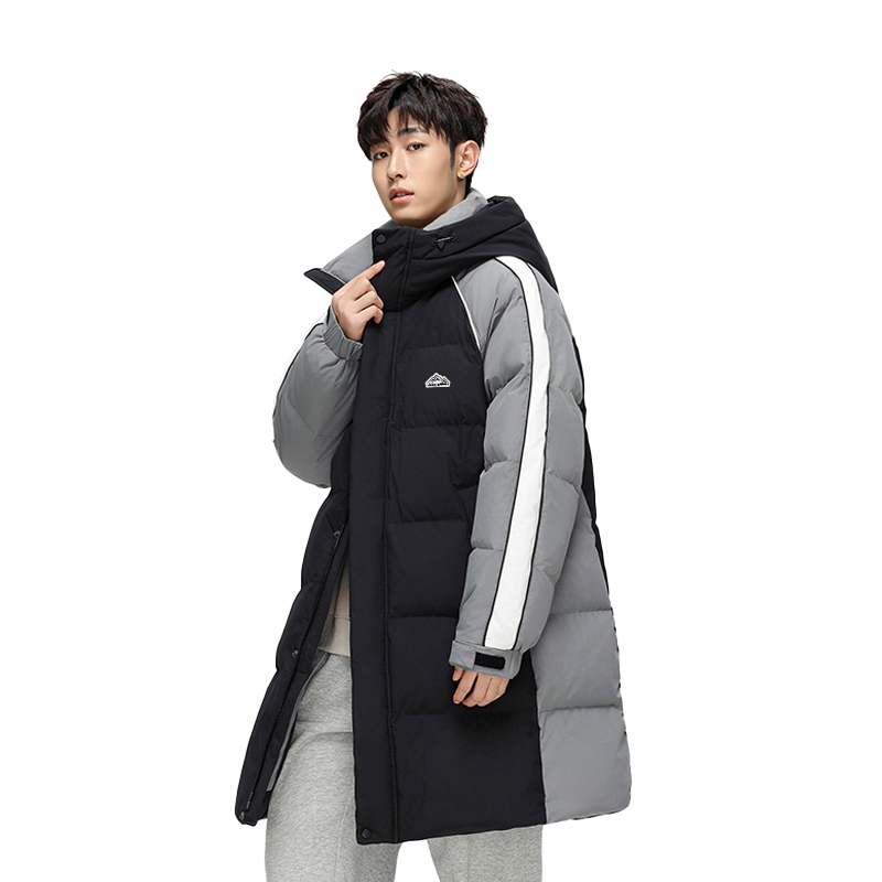 Shop Jeep装甲系列男女长款拼色连帽羽绒服冬季保暖 P74JMWD416