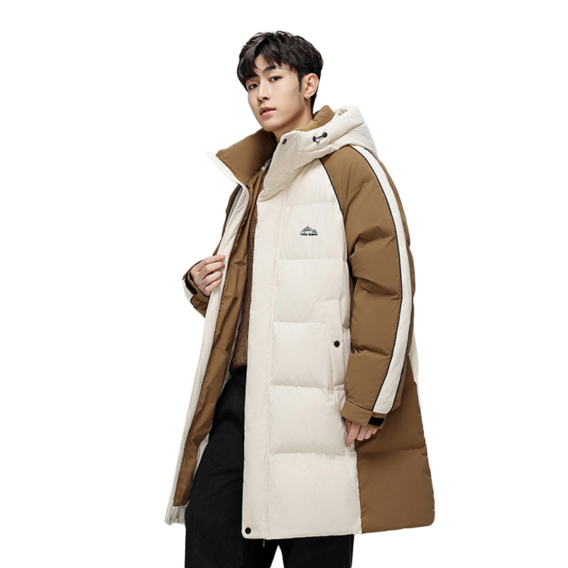 Details for Jeep装甲系列男女长款拼色连帽羽绒服冬季保暖 P74JMWD416