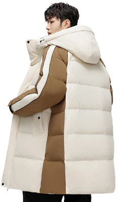 Jeep装甲系列男女长款拼色连帽羽绒服冬季保暖 P74JMWD416 1