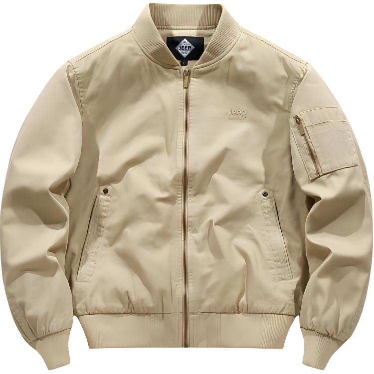 Jeep AW24 Retro Embroidered Casual Jacket for Men 5WGQ9221-1