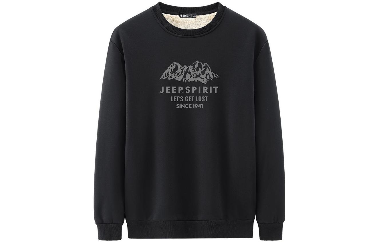 Jeep Basic Logo Crewneck Fleece Pullover Sweatshirt Men 22MB783SS6505D