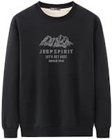 Jeep Basic Logo Crewneck Fleece Pullover Sweatshirt Men 22MB783SS6505D Jeep Basic Logo Crewneck Fleece Pullover Sweatshirt Men 22MB783SS6505D
