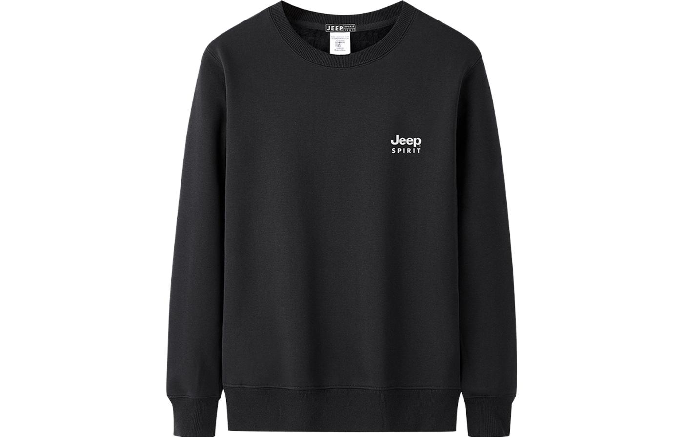 Jeep Basic Logo Crewneck Pullover Sweatshirt Thickened for Men - Autumn/Winter 22MB773SS1104