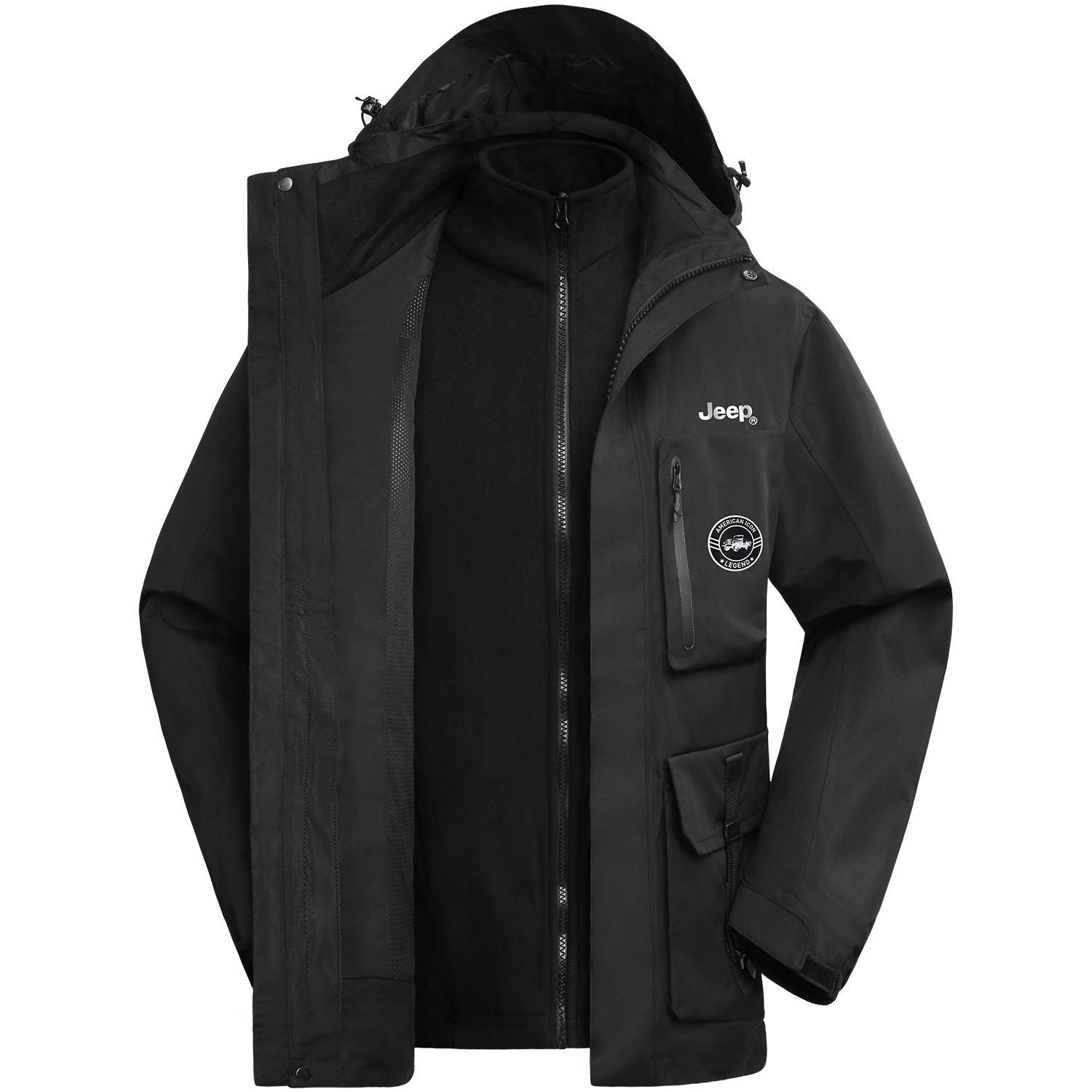 Jeep Beta Series AR Utility Jacket 3-in-1 Outdoor Fleece Windbreaker Unisex P834MWJ438-jd