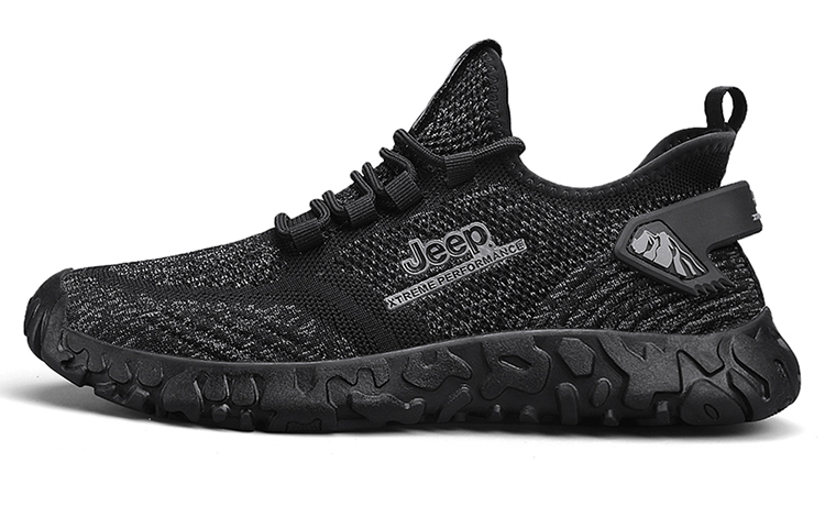 Jeep Black Low-Top Outdoor Functional Casual Shoes Black C321591208