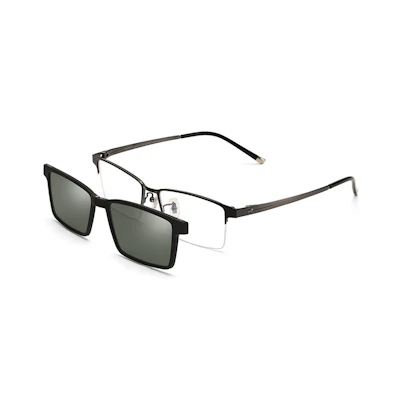 Jeep Black Square Optical Glasses with Magnetic Clip for Outdoor Sports JEEPT9027
