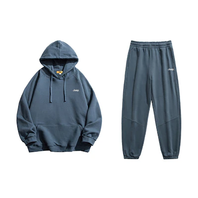 Jeep Breathable Hoodie & Jogger Sweatshirt Set - Outdoor Comfort Unisex P843MST158