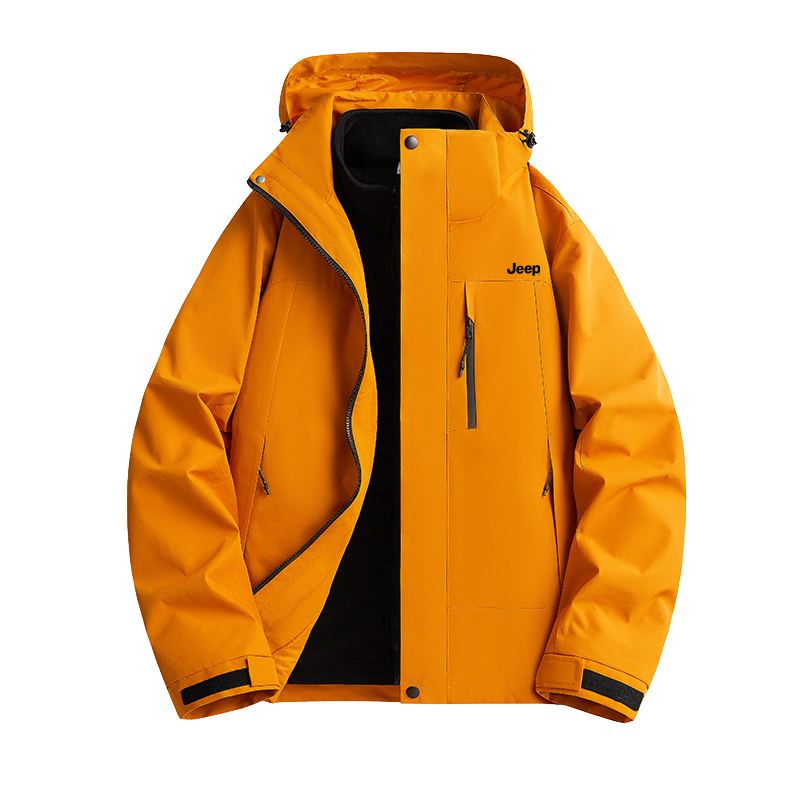 Jeep Casual 3-in-1 Fleece Jacket Waterproof Hiking Outdoor Unisex Coat P84JMWJ124