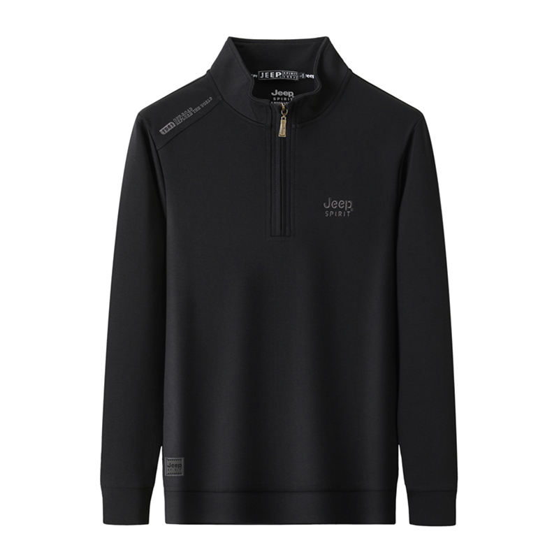 Jeep Casual Basic Loose Fit Soft Breathable Stand Collar Long Sleeve Sweatshirt Unisex JPSS5536F195