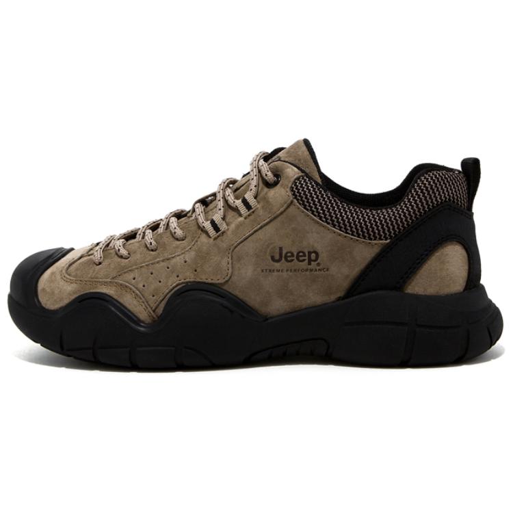 Jeep Casual Breathable Low-Top Hiking Shoes for Men Khaki Color P431591241 Khaki