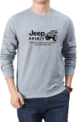 Jeep Casual Crewneck Pullover Long-Sleeve Sweatshirt 19MB783SS6527 Buy Jeep Casual Crewneck Pullover Long-Sleeve Sweatshirt 19MB783SS6527
