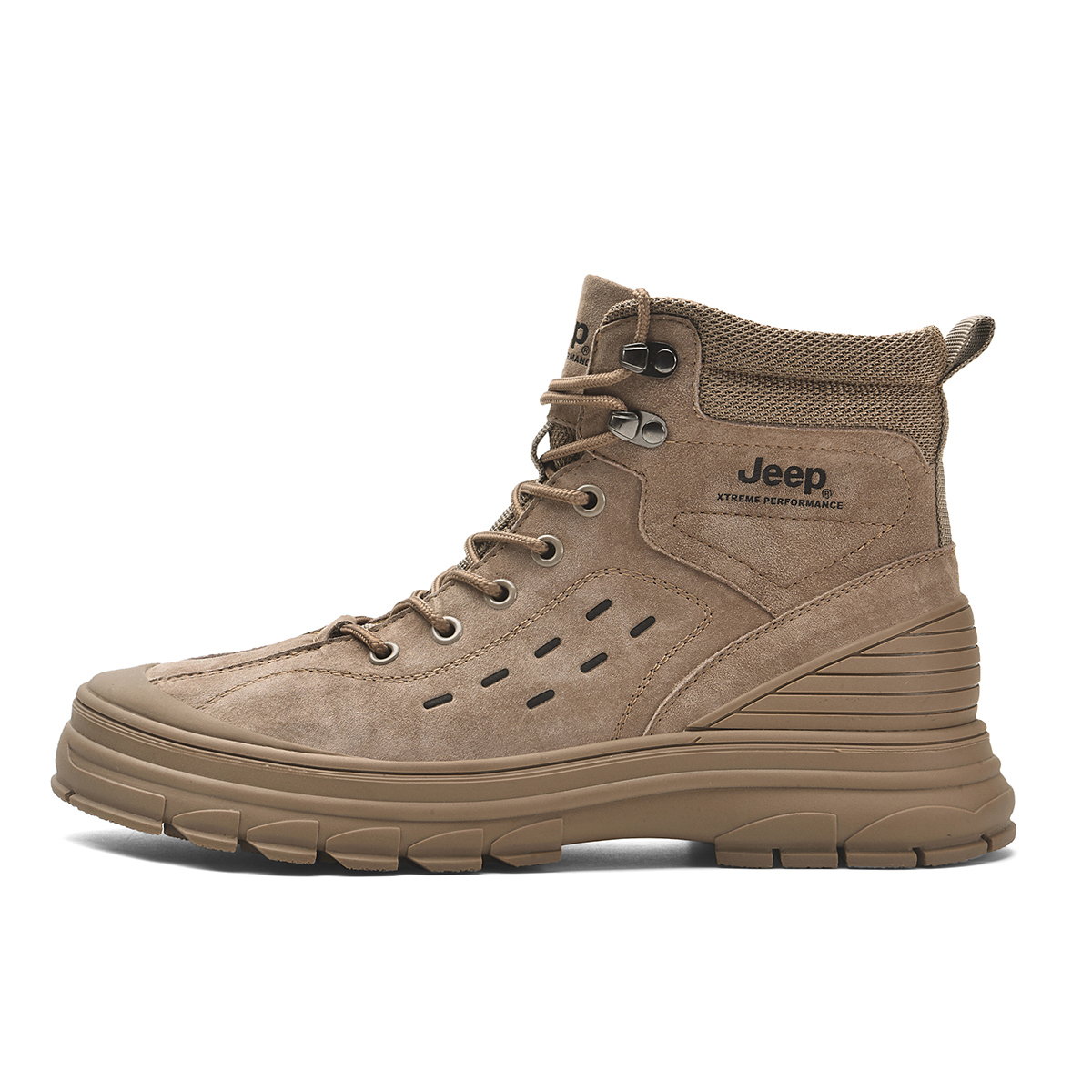 Jeep Casual High-Top Outdoor Functional Shoes Sand Color . P241291119 Beige Color