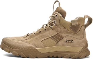 Jeep Casual Khaki Outdoor Mid-Top Shoes - Breathable & Durable. P341291141 Khaki Jeep Casual Khaki Outdoor Mid-Top Shoes - Breathable & Durable. P341291141 Khaki