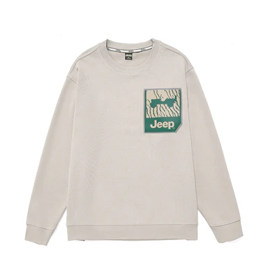 Jeep Casual Loose Fit Crewneck Long Sleeve Sweatshirt for Sports P743MKJ204-1