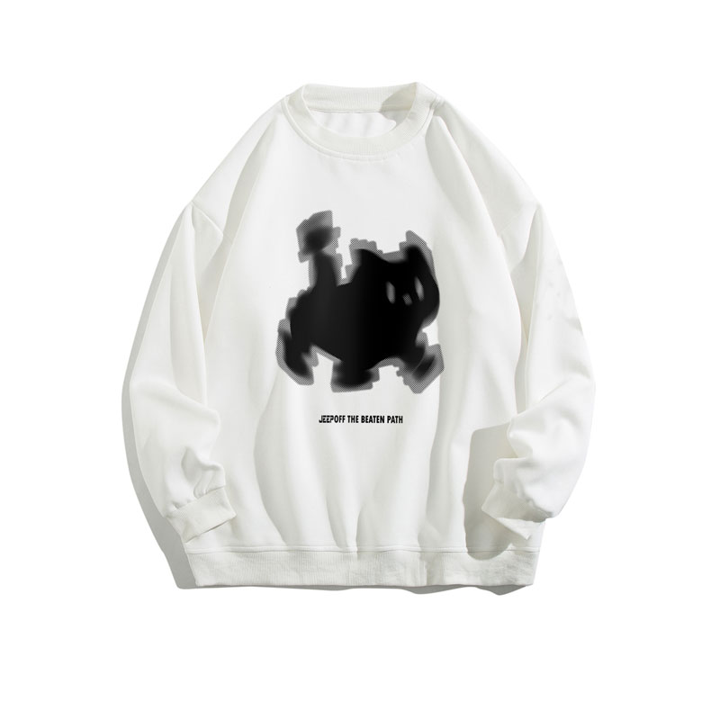 Jeep Casual Oversized Sweatshirt with Cartoon Animal Print for Men P734MKJ161
