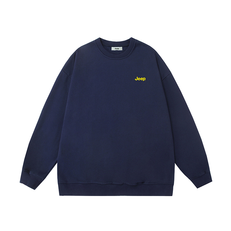 Jeep Casual Oversized Unisex Crewneck Sweatshirt with Logo Print P843MKJ600