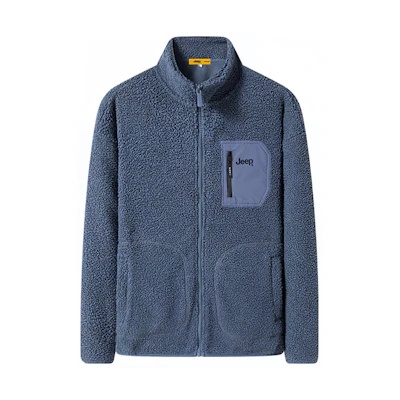 Jeep Casual Warm Fleece Jacket with Stand Collar Fashion Style P734MKJ018A