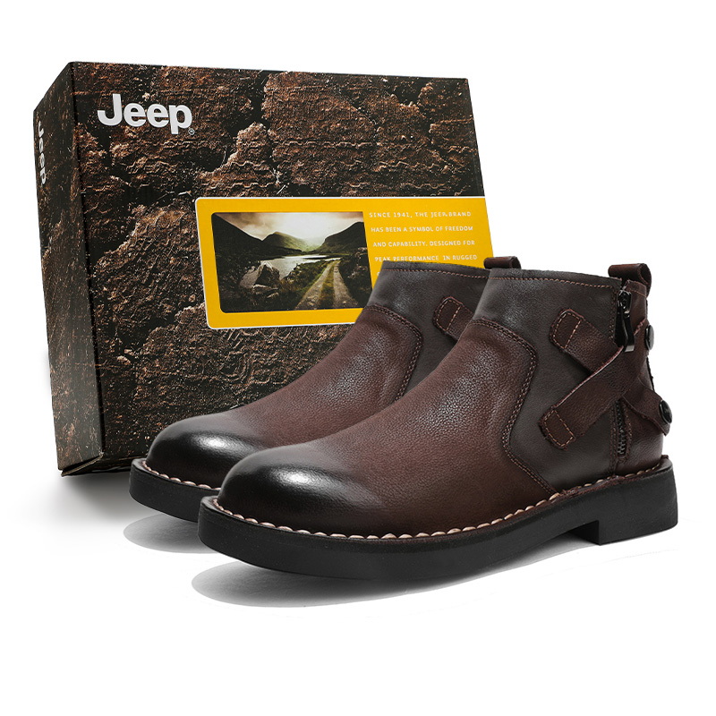Jeep Chelsea Martin Boots - Warm & Durable, Dark Brown C214M10055 Dark Brown