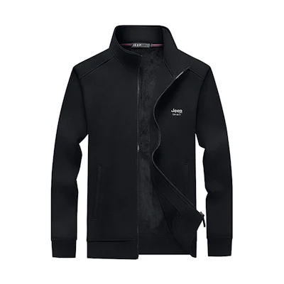 Jeep Classic Fleece Zip-Up Sweatshirt - Unisex Breathable & Soft Knitted Jacket 24MB773JC2012