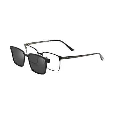 Jeep Classic Green Square Optical Eyewear Frame for Men - Polarized Magnetic Clip JEEPT9037