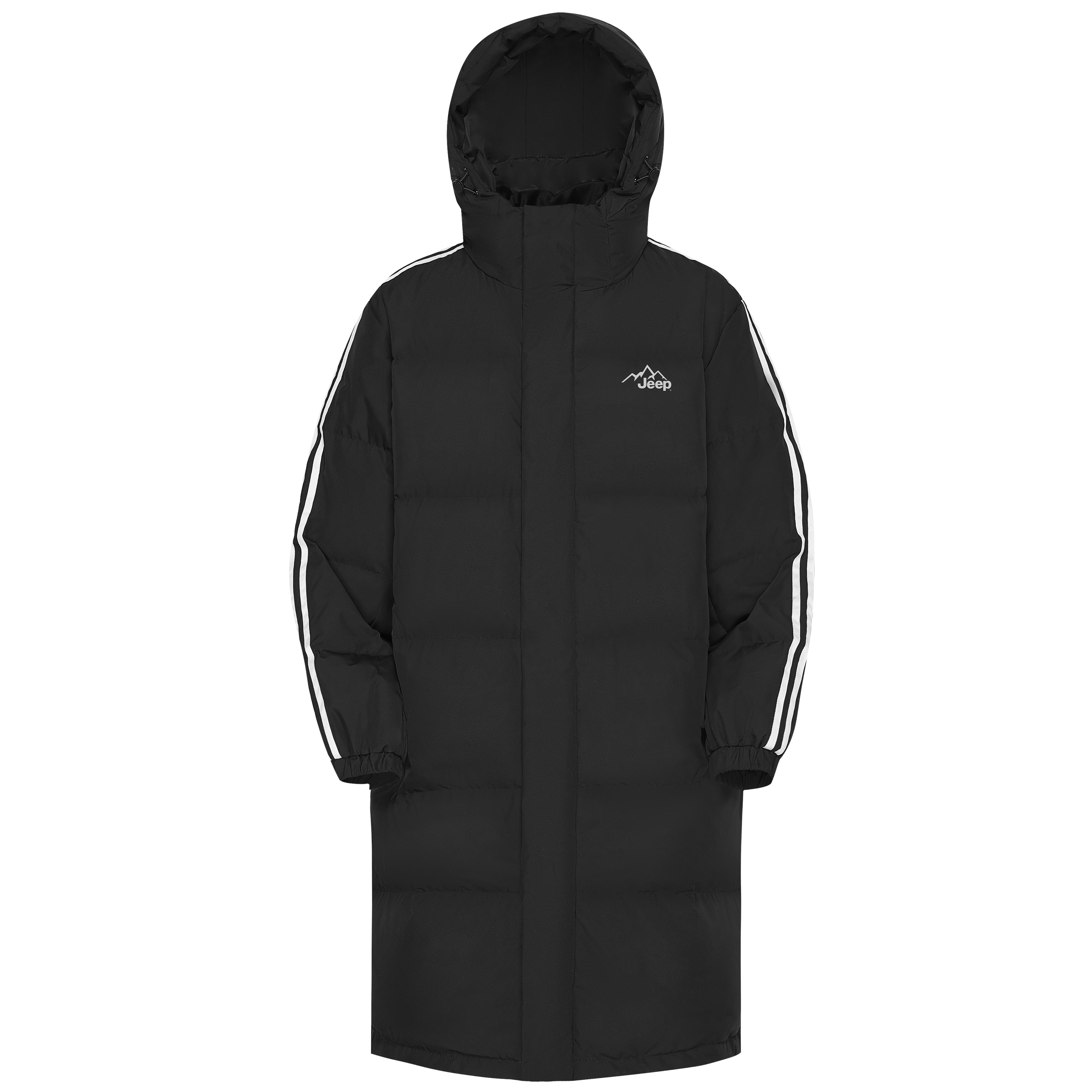 Jeep Classic Vintage Striped Outdoor Hooded Down Jacket for Extreme Cold Weather. P84JMWD194-jd